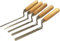 5 x Strong Finger Pointing Trowel Set 6 8 10 12 14 mm Flat Spring Carbon Steel Tuck with Wooden Handle (5FTCH)