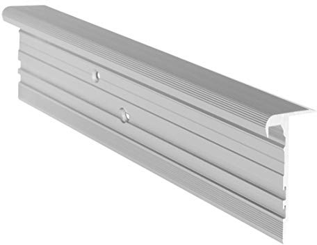 110 cm Treppenprofil MULTIVERSAL für Treppenbelag von 6-22 mm - Treppenkantenprofil für Treppenverkleidung und Treppenrenovierung - Farbe: Silber