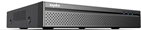 SANNCE 8CH 4K PoE NVR, 8MP CCTV Surveillance System Recorder, Video Surveillance Supports 8MP/5MP/4MP/1080p HD for IP Camera Indoor, Outdoor, Person Detection, No HDD