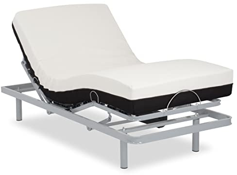 Gerialife - Lattenrost elektrisch verstellbar | Orthopädische matratze 20 cm. Visco Plus (90x190, drahtlose Kontrolle)