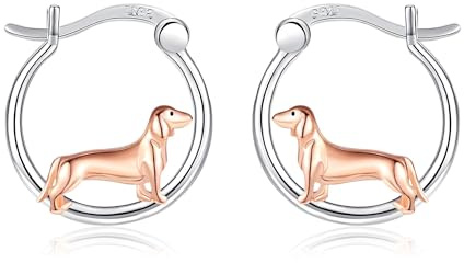 Dackel/Corgi/Labrador Ohrringe 925 Sterling Silber Hund Ohrhänger schmuck Geschenk für Frauen und Mädchen