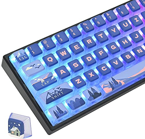 iTastatur Pudding Keycaps,118 Keycap Set keycaps 60 Percent, ASA Profile Custom Keycap, PBT Dye-Sublimation Translucent ANSI US Layout for 61 68 87 96 104 Mechanical Keyboard