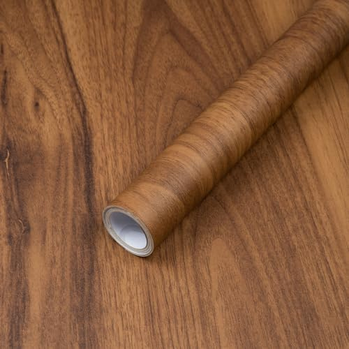Decoroom Wood Grain Contact Paper Peel and Stick, Vintage Thicken Wood Contact Paper for Cabinets Furniture, Natural Wood Wallpaper Self-Adhesive Removable Waterproof Vinyl Film 15.7 in X 393 in