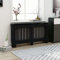 Générique Cache-radiateur Noir 152x19x81,5 cm MDF,Accessoires pour radiateurs-288177