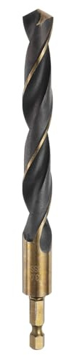 sourcing map 1/4 Hex Shank Twist Drill Bits 13mm Gold Titanium & Black Nitride Coated 4341 High Speed Steel Quick Change Hex Drilling Bit Jobber Drill Bits for Wood Plastic Metal