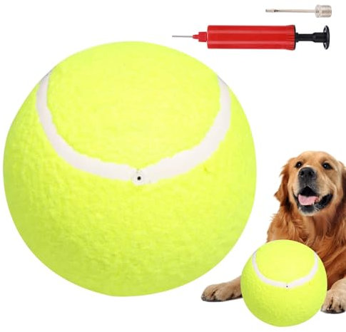Großer Tennisball, großer Tennisball für Hunde – aufblasbarer Tennisball für Riesen-Hunde, interaktives Spielzeug für Hunde, Kauspielzeug für Haustiere, Ballspielzeug für