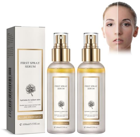2PCS Suero Facial De Trufa Blanca, Esencia Facial Hidratante y Refrescante, Suero Facial Rehidratante y Revitalizante, Suero en Spray Inicial de Trufa Blanca, Bruma Facial Hidratante