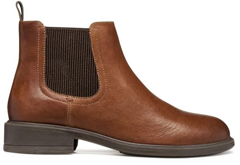 Geox D Catria, Stivale alla Caviglia Donna, Marrone, 37 EU