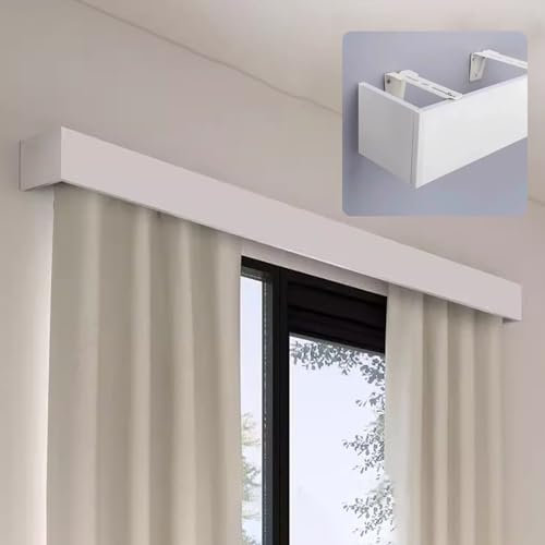 Dekorative Fenstergesimsabdeckung für Vorhangschiene, extra lang, Wandmontage, Querbehang (3,6 m)