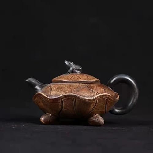 QXSJEDYCH Tetera China, auténtica Tetera de Mineral Crudo, Famosa Tetera Hecha a Mano con Forma de Hoja de Rana, Juego de té for el hogar, Tetera Individual. Teteras