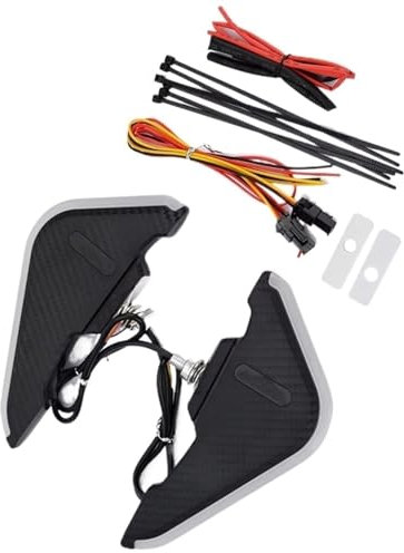 DSEQOPHH Alettone Moto Compatibile con Yamaha per YZF-R1/R6/R7/R15/R25/R3/R125 Carenatura Anteriore Aerodinamica Winglet Spoiler Laterali Decorativi Dinamici per Kit Ala