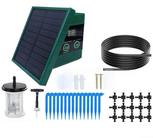 HOHOVYVY Système d'irrigation pour balcon, système d'irrigation solaire automatique avec goutte-à-goutte pour jardin, serre et balcon