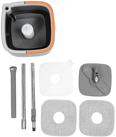 Conjunto de Cubos de trapeador con una Herramienta de trapeador de Microfibra giratoria de 360 Grados de trapeador de Piso seco y húmedo para el hogar Use el plástico de aleación