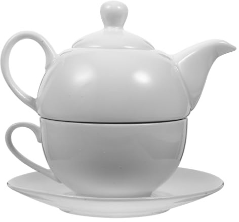 Ciieeo Keramik-Teekannen-Set mit Tasse und Untertasse, Retro-englischer Teekessel für Zuhause, Büro, Outdoor, hitzebeständiges Teegeschirr für Teezeremonie und Reisegeschenk