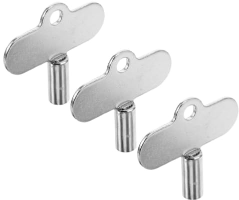 BAZEITFLOW 3pcs Radiator Valve Utility Keys Compact Metal Radiator Bleed Valve Wrenches for Homeowners and Professionals with Firm Grip and Precise Fit for Efficient Bleeding and Maintenance