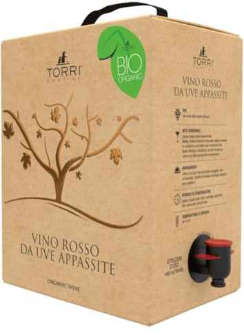 Vino Rosso da uve appassite in Bag in Box 5L
