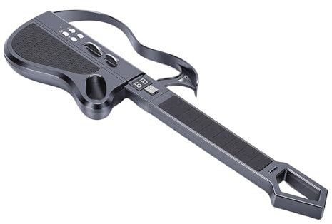 Cosiki Jouet de Guitare électrique Innovant sans Cordes pour Enfants, Spectacle de Lumière LED Rythmique, Batterie Rechargeable pour Garçons et Filles de Plus de 3 Ans, Idéal pour Jouer (Black)