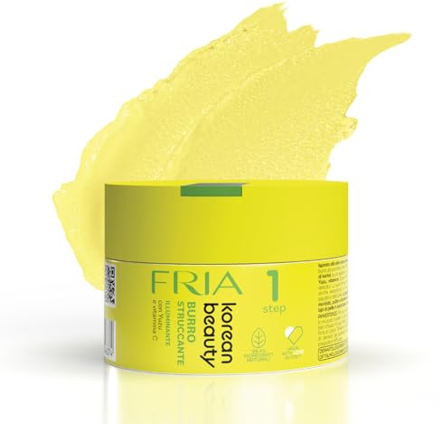 Fria Korean Beauty Burro Struccante Illuminante con Yuzu e Vitamina C, Rimuove il Trucco Waterproof, Testato su Occhi e Pelli Sensibili, Delicato su Occhi e Ciglia, Confezione da 80ml