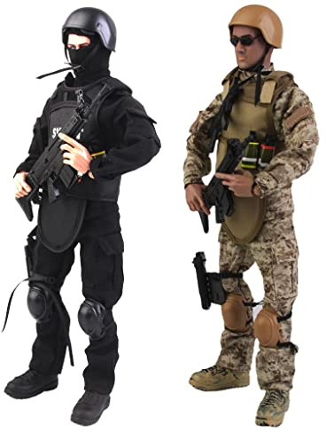 sharprepublic 1/6 Special Forces Soldat SWAT & ACU 12 '' Action Figure Mit Helme Interphone