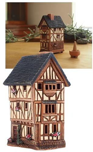 Midene Aroma Lichthaus Keramik Weihnachtshaus, Lichthäuser Weihnachtsdorf, Teelichthaus, Handarbeit Künstlerisches Nachbildung Raumdekoration, Sammlerstück, Miniatur-Holzhaus in Oxford, GB R242