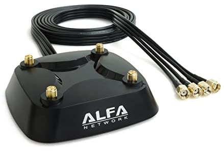 ALFA Quad Magnetischer Antennenständer mit 2 m Länge RG-174 RF-Kabel