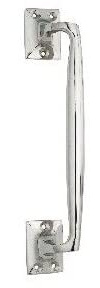 Ironmongery Solutions® Cranked Pull Handle for Doors, Front Door Pull Handle, D Handle, Pull Door Furniture, Gate Handle, Bedroom Door Handle, Office Door Handle in Satin Chrome Plating Finish 200mm