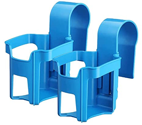 Sturdy Poolside Cup Holder Keep Cool Drink Beer No Spills,Portable Bottle Holder Punch Free Hanging Rack for Kitchen Bathroom,Multipurpose Cup Shelves for Bedside Bike Baby Carriage(2 Packs)