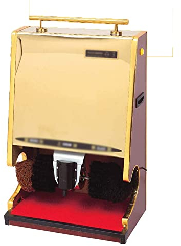YANYUESHOP Shoe Polisher Automatic Induction,Multi-Function Stainless Steel Electric Shoe Polisher Brush Shoe Machine Shoe Polisher Hotel Shoe Polisher, Titanium Shoe Polisher (Black Gold) (Titanium)