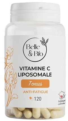 TONUS & ACTION ANTI-FATIGUE – Vitamine C Liposomale – 120 Gélules – Complément Alimentaire BELLE&BIO – Fabriqué en France