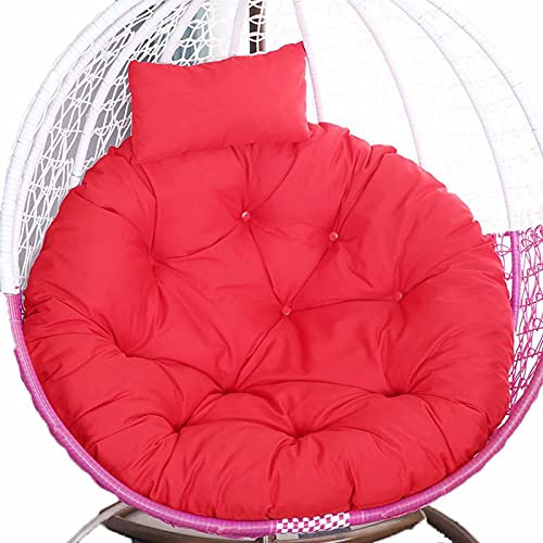 JORAsa Outdoor Egg Chair Kissen, Ersatz für Hängesessel, nur Papasan-Kissen, Ersatz für Schaukelsessel, rutschfest, nur Kissen für Hängesessel, rot