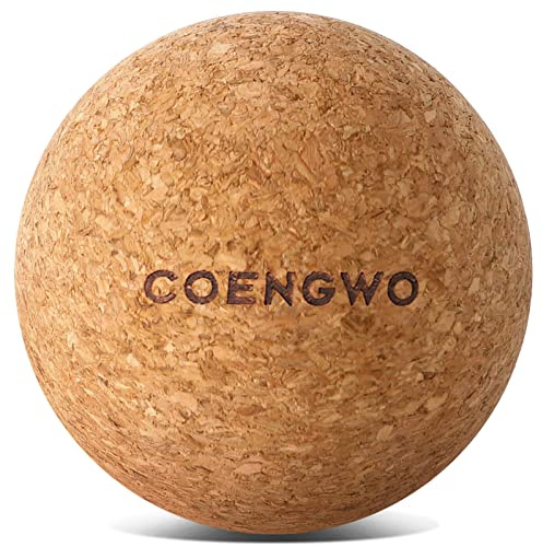 COENGWO Palla da massaggio in sughero, palla a rilascio miofasciale in sughero, palla per terapia yoga, per terapia dei punti trigger, nodi muscolari, sollievo dai tessuti profondi, 7,6 cm