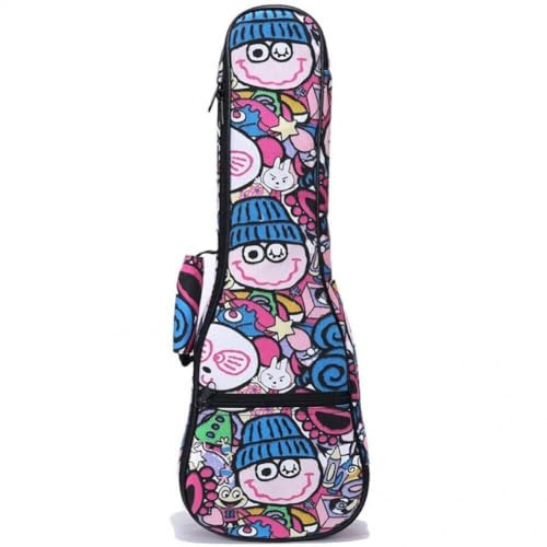 Luxylei Ukulele-Koffer, Verstellbare Ukulelen-gigbag Für 21-Zoll-ukulelen-Rucksack, Ethnischer Ukulelenbezug, Gepolsterte Tasche Für Konzert, Sopran, Tenor