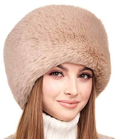 Futrzane Modern Kosakenmütze - Fellmütze Damen - Winter Russische Mütze Pelz