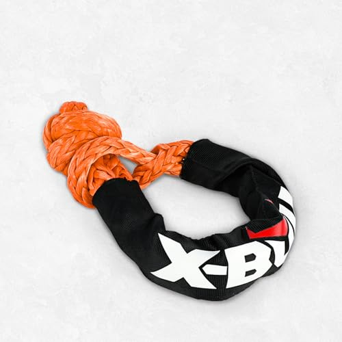 X-BULL - Schäkel - Soft Shackle - aus Kunststoff - Weicher Schäkel mit Schutzhülle - für Offroad Abschleppen, Outdoor Trip, Pkw, Lkw, Quad - 15T - 11mm x 600mm