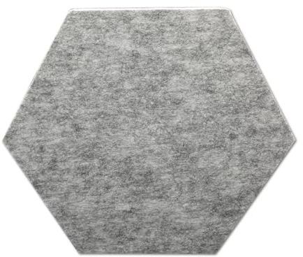 DEWEPRO Noiseflex Conso Akustikplatte – 1 Stück Hexagon Schallabsorber in Grau (29x2,5 cm) – Effektive Schalldämmung – Nachhaltige PET-Materialien – Einfache Montage – Made in Germany