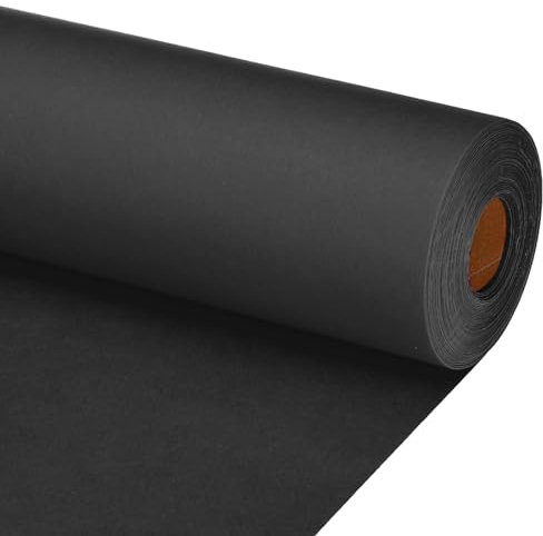 PATIKIL Zeichenpapierrolle 50cm x 30m Zeichenpapier 80 g/m² Papierrolle Kraftpapier Malpapier Skizzenpapier Bastelpapier für Staffelei Malen Handwerk Geschenkverpackung Schwarz