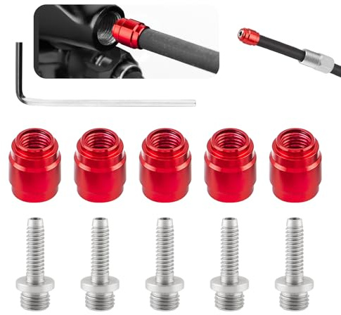 SMCEHEYA 5 inserti per freno a disco, olive, per freni a disco per mountain bike, kit di montaggio per olio di collegamento rapido, per biciclette SRAM AVID e pezzi di ricambio, accessorio per tubo