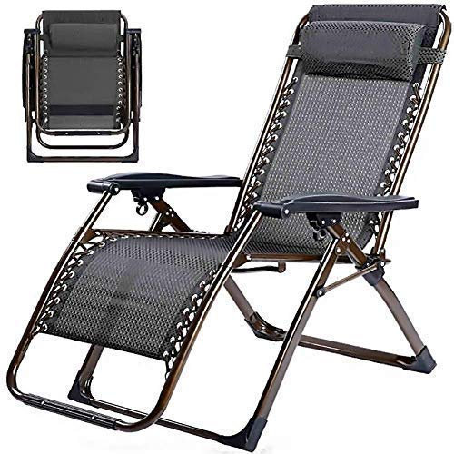 WYRMB Klappbarer Liegestuhl für Garten liegen und Liegestühle mit Liege stühlen, Sonnen Bett für Strand terrasse Garten, Camping, quadratische Stahl Beine.