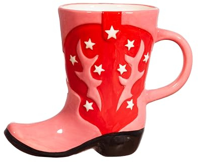 Sass & Belle Tasse en forme de botte de cowboy - Design d'inspiration occidentale rouge, 280 ml, tasse à thé ou café, idée cadeau amusante, collection unique pour décoration de cuisine, affichage de