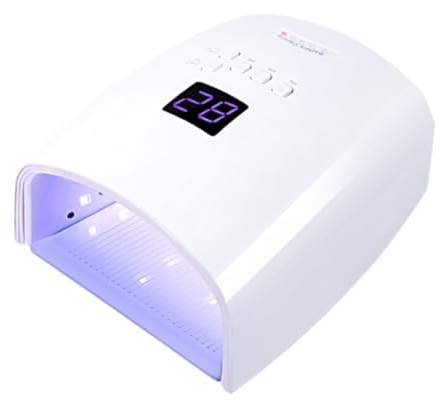 Vocdikficy Lámpara de Uñas LED UV Recargable Lámpara de 66 W para Manicura con Pantalla LCD 4 Configuraciones de Temporizador Herramientas de Manicura para Decoración de Uñas ENCHUFE UE,A