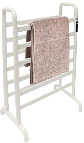 Scaldasalviette elettrico, scaldasalviette, riscaldatore, termosifone, termosifone, termostato, per bagno, 60 cm, bianco 180 W, riscaldamento rapido, stabile