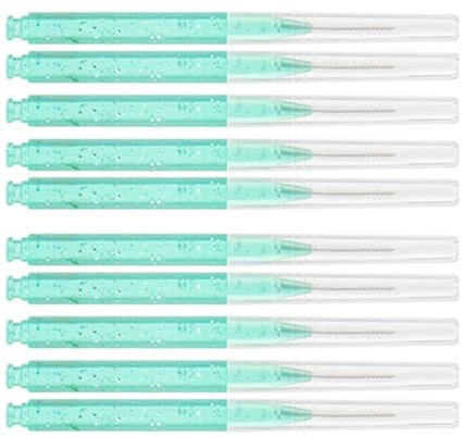 10PCS Sopracciglio E Ciglia Spoolie Brush Collection Accessori Trucco Compatto Grooming Per La routine di trucco Quotidiano E Viaggio