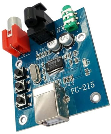 Carte décodée PCM2704 USB vers carte son HiFi - Sortie analogique - Puce décodée USB - Fibre coaxiale analogique