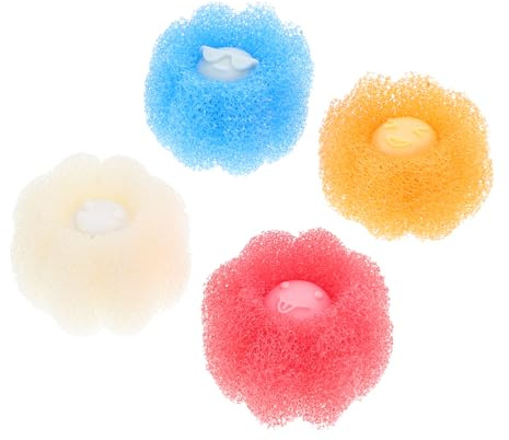 Bolas Quita Pelos para Lavadora Antienredos 4 Piezas | Esponja Pu y Polipropileno, Uso Reutilizable, Limpieza de Ropa Interior Máquina
