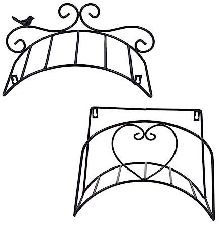 BESPORTBLE 2pcs Wall Mounted Garden Hose Storage Holder Iron Hose Rack with Weather Resistant Finish Sturdy Decorative for Outdoor Use for Garden