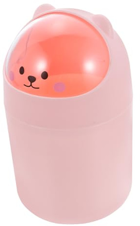 DOITOOL Mini Poubelle de Bureau Mignonne avec Couvercle Compacte et Pratique pour Chambre Salon et Bureau Poubelle de Table Plastique Sûre