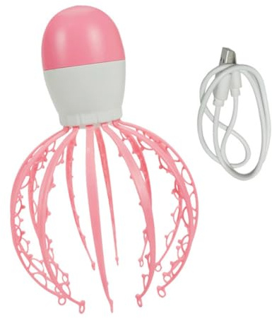 TOGEVAL Masseur Tête Rechargeable Multi-fonctions Outil de Massage Crânien Portable pour Détente Du Chevelu et Soulagement Cervical Design Compact Rose