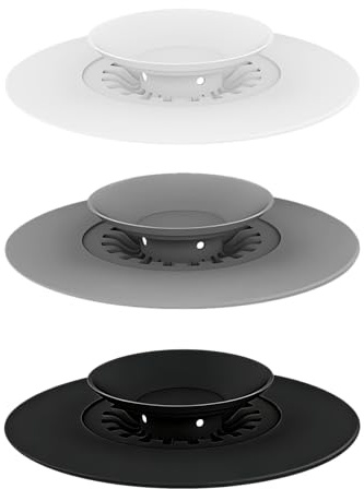 3 Pezzi Tappo Lavandino Universale Tappo Lavello 10.9cm Tappo Doccia Silicone Adatto Per Lavandini, Vasche Da Bagno E Lavabi,Elimina Gli Odori, Filtra I Capelli
