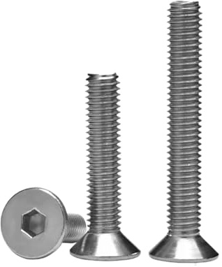 Tornillos de cabeza avellanada hexagonal de acero inoxidable 304(15mm,M4 (20pcs))