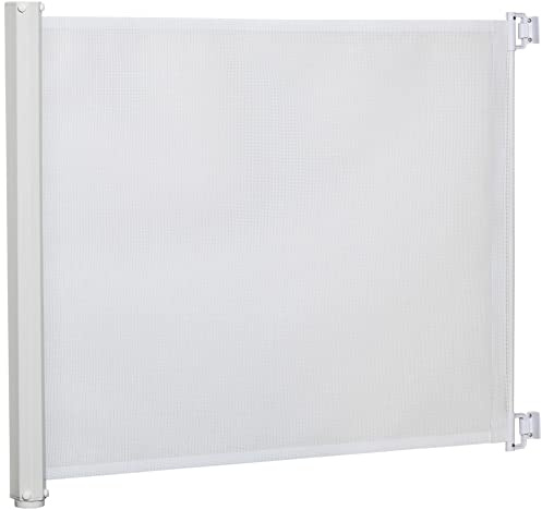PawHut Barrera para Perros Retráctil Ancho Ajustable 5,5-115 cm Blanco